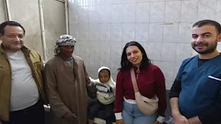 إنقاذ طفل من الموت بالمنيا بعد وضع جسم غريب في أنفه (صور)