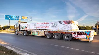 "من مصر إلى غزة".. انطلاق قافلة المساعدات الإنسانية الـ123