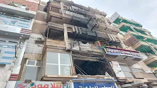 تفاصيل حريق شارع بورسعيد بطهطا (فيديو وصور)