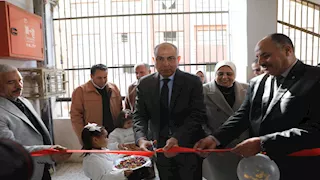 بالصور- محافظ المنيا يفتتح أعمال تطوير مدرسة النور للمكفوفين
