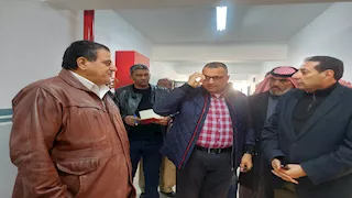 بالصور- محافظ جنوب سيناء يتفقد تطوير مدرسة وادي فيران الصناعية