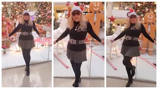 نادية الجندي تحتفل بالكريسماس بإطلالة شبابية