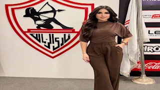 11 صورة لزوجة محمد عواد من داخل راديو الزمالك والجمهور يعلق