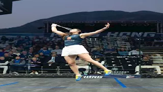 8 صور لاحتفال نور الشربيني بالتأهل لنهائي بطولة هونج كونج للاسكواش