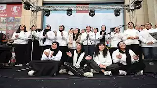 عروض موسيقية واستعراضية.. الفنون التراثية تبهر الجمهور في معرض الكتاب 