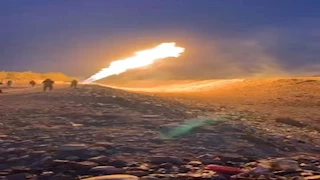 مشهد مروع في الصف.. اشتعال خط غاز رئيسي (صور)