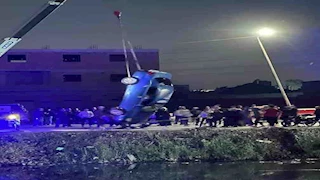 وفاة ممثلة ونجاة 3 من الموت في سقوط سيارة بترعة المريوطية (صور)