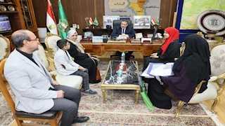 "تلبية لرغبته".. محافظ المنوفية يلتقي طالب "مريض سرطان"