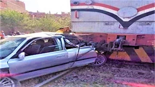 تصادم مروع بين قطار وسيارة في الإسماعيلية.. وإصابات بين الركاب