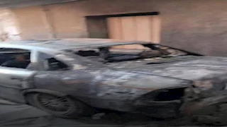 تفحم سيارة بسبب الألعاب النارية.. ماذا حدث في منطقة الحرس الوطني ببنها؟- صور