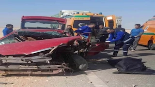 إصابة 6 أشخاص في  حادث انقلاب سيارة بالوادى الجديد