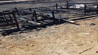 تحولت لكومة من الرماد.. حريق هائل يدمر خيمة رمضانية في السويس- صور 