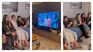 فيديو وصور.. ستات قصر مسلسل حكيم باشا "متجمعين" بعد الفطار