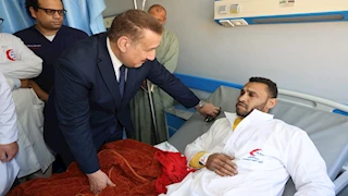  محافظ المنوفية يزور مصابي حادث طريق "طملاى- السادات" -صور