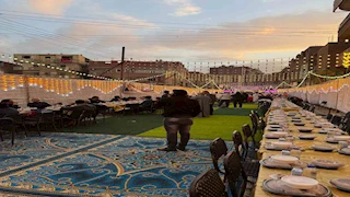 تسع 5 آلاف مواطن.. تنظيم  مائدة إفطار مجمع فى مدينة الخصوص