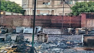 فيديو صادم يوثق حجم الدمار في حريق معرض "أهلا رمضان" بملوي