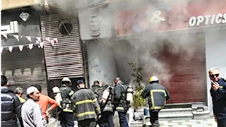  حريق داخل مخزن قطع غيار أجهزة تكييف بأسيوط -صور