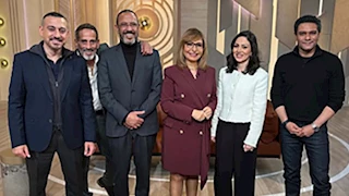 بالصور.. نجوم "قلبي ومفتاحه" في ضيافة لميس الحديدي ثاني أيام عيد الفطر 2025