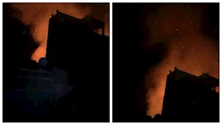 إصابة 13 في حريق هائل بمخزن خشب في المحلة 