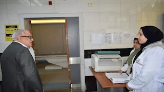 رئيس التأمين الصحي يزور مستشفى النيل..ويوجه برفع حالة الطوارئ 