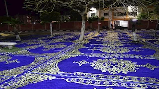 بورفؤاد تستكمل تجهيز ساحة صلاة العيد الرئيسية في بورسعيد (صور)