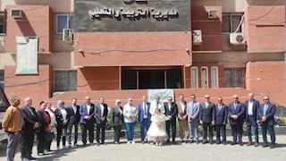 وكيل تعليم الجيزة يستقبل مديري الإدارات للتهنئة بعيد الفطر