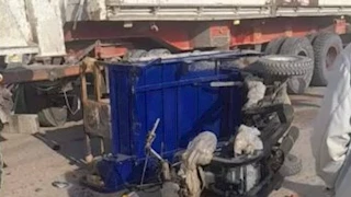 9 مصابين في تصادم تروسيكل مع تريلا بـ"زراعي الصف"