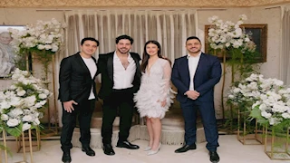 بحضور تامر حسني ومحمد سامي.. خطوبة المونتير عمرو عاكف (صور)