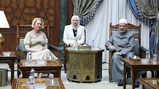 ‏شيخ الأزهر و رئيسة البرلمان السلوفيني يتَّفقان على تكثيف الضَّغط لإنهاء العدوان على غزة