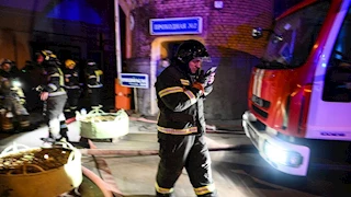  سقوط حطام مسيرة على مبنى سكني في كورسك