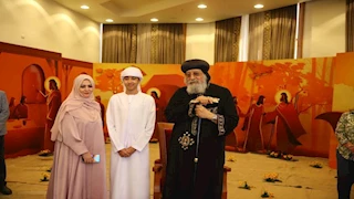 الطفل أحمد الهاشمي يعزف ألحان عيد القيامة بالكاتدرائية 