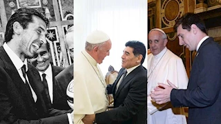 تكريم ميسي ومارادونا والأساطير.. قصة عشق البابا فرنسيس وكرة القدم