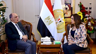 وزيرة التنمية المحلية تلتقي رئيس لجنة المشروعات الصغيرة والمتوسطة بمجلس النواب