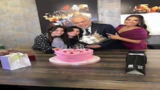 بالصور.. أشرف زكي وزوجته روجينا يحتفلان بعيد ميلاد ابنتهما مريم