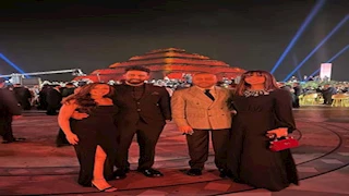 كارمن سليمان تنشر صورًا رفقة زوجها من حفل زفاف ليلى زاهر وهشام جمال