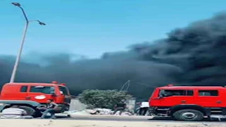 النيران تلتهم مصنع كرتون وامتدت لمخزن خردة.. 8 حالات اختناق في حريق هائل بأكتوبر