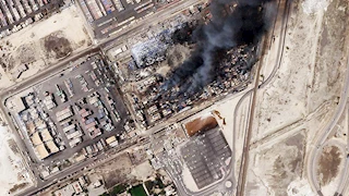 صور الأقمار الاصطناعية تظهر حجم الدمار الذي سببه انفجار ميناء إيراني