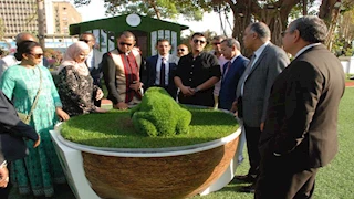 الصور..  وزير زراعة مدغشقر يزور المتحف الزراعي ومعرض زهور الربيع