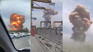 روسيا تشارك في إخماد حريق ميناء رجائي جنوب إيران