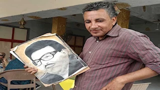 فنان بالفطرة يجوب شوارع الشرقية: ياسر أبو الوفا يرسم البورتريهات ليعول أسرته رغم مرضه بالقلب