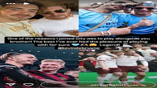 جريليش يوجه رسالة إلى كيفين دي بروين بعد إعلان رحيله عن السيتي