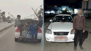 "اللعب قلب بغم".. كواليس فيديو أطفال داخل حقيبة سيارة ببورسعيد