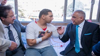 9 صور ترصد تطورات الحالة الصحية لمصاب سيرك طنطا بعد بتر ذراعه