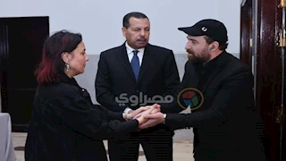 بالصور- مي كساب وسما إبراهيم في عزاء زوجة الفنان نضال الشافعي