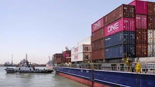 السفينة (OLYMPOS SEAWAYS) تغادر ميناء دمياط محملة بـ 339 طن بضائع