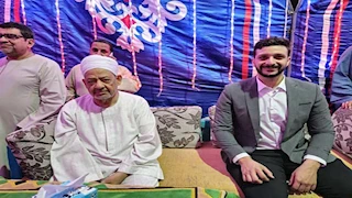  بالجلابية والعمة الصعيدي... شيخ الأزهر في خطوبة حفيدة شقيقه بالأقصر- صور