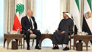 الرئيس الإماراتي يستقبل الرئيس اللبناني ويؤكد على دعم أمن واستقرار بيروت