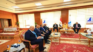 رئيس جامعة كفر الشيخ يستقبل وزيرة البيئة ومحافظ الإقليم لإطلاق مؤتمر "الابتكار من أجل مستقبل أخضر"
