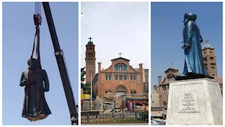 كنيسة البشارة وتمثال محمد عبده.. أزمات وأمنيات مع بدء تطوير ميدان المحطة بدمنهور - صور