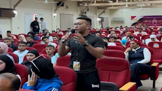 طلاب جامعة حلوان يشاركون في الملتقى الحواري لبناء الوعي بحضور وزير التعليم العالي